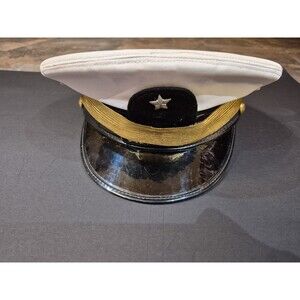 Vintage Naval Officer Cap Hat Navy